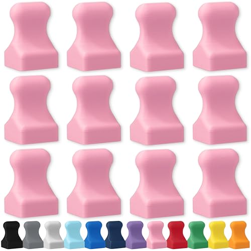 Image of Glassboard Studio MiniPawn Magnet - Strong Neodymium Rare Earth Magnets for Fridge, Whiteboard, Locker & Magnetic Glassboards - Ideal for Crafting & Office Use - Strong Fridge Magnets (Blush Pink, 12)