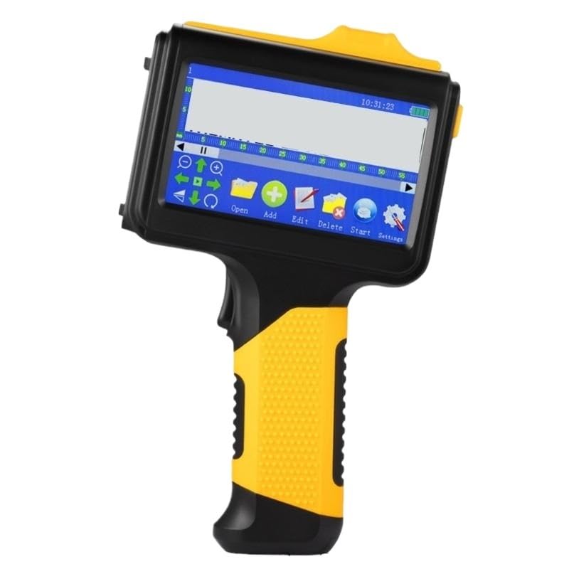 Impresoras de inyección de Tinta portátiles de 12,7 mm con Tinta de Secado rápido for codificación de códigos de Barras, Etiquetas, Texto, Logotipos y números.(Yellow)