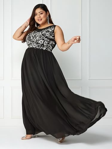 Image of Miss Chase A+ Women's Polyester Gathered Maxi Dresses