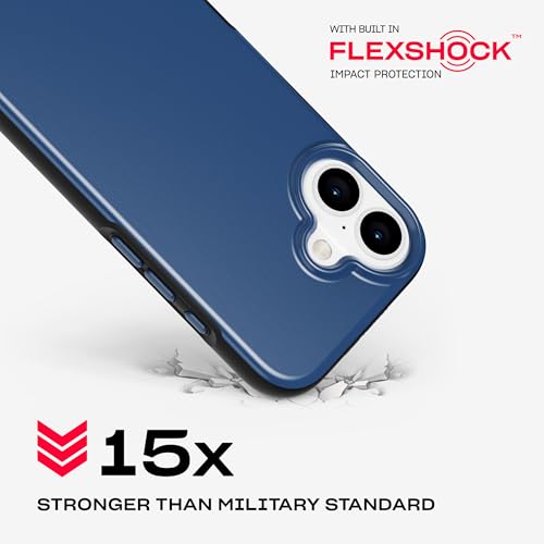 Image of Tech21 EvoDusk for iPhone 16- Compatible with MagSafe - Impact Protection Case 15x Military Standard Tested - in Blue /Black