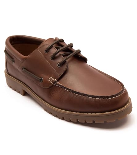 Image of Thomas Crick 'Cape' Men's Leather Casual Lace-up Boat Shoes