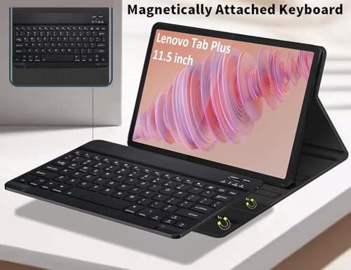 Image of HOM Tri Fold Wireless Bluetooth Keyboard with Detachable Tablet Case Cover for Lenovo Tab Plus 11.5 inch