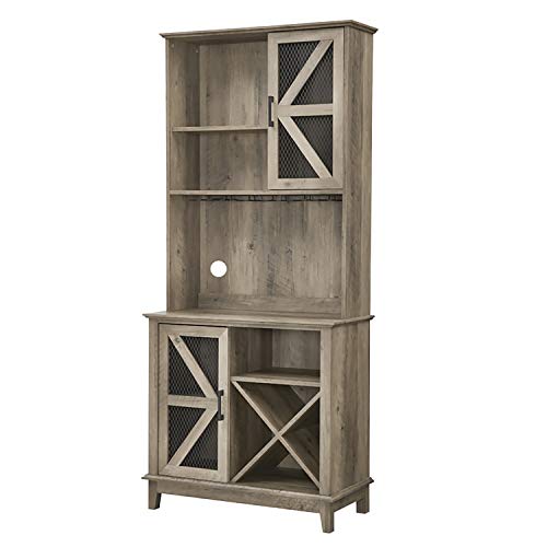Home Source Bar Cabinet and Coffee Station (Reclaimed Wood Finish)