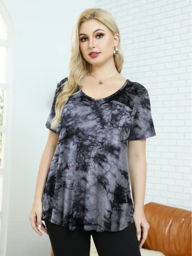 Image of BELAROI Women Plus Size Tops V-Neck Tunics Shirts