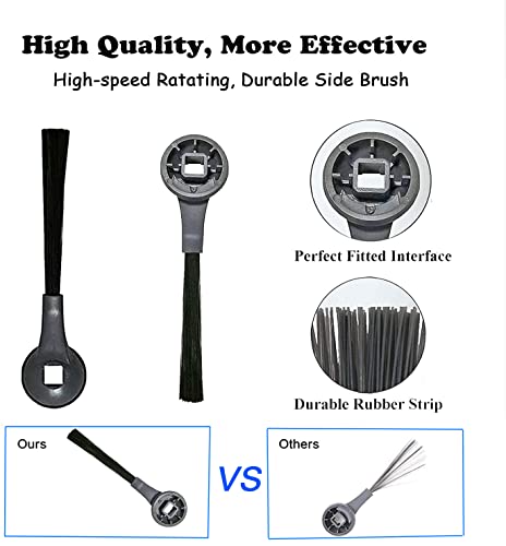 Hoqiqewr Side Brush Replacement Parts For Shark Ion Robot Iq R101Ae (Rv1001Ae),Av2501Ae Rv2502Ae Av2501S Iq R101 (Rv1001) Rv1000 Rv2001Ae Rv1012Ae Av911S Ez Robot Vacuum Cleaner Accessory -6 Pack #TOP1