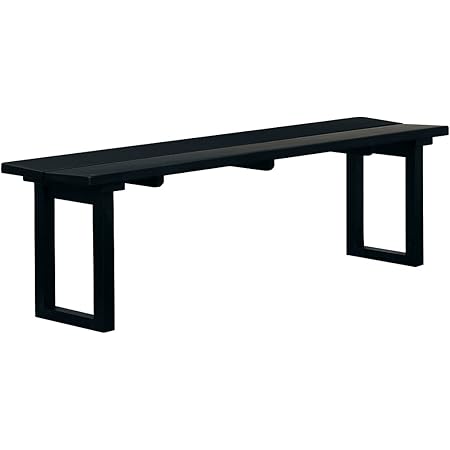 Amazon ダイニングベンチ 145cm 単品 無垢 ブラック 黒 マット 木製 おしゃれ カフェ 男前 モダン 北欧 スタイリッシュ シック ベンチ 2人掛け ダイニング マドラス 145cm ダイニングベンチ オンライン通販