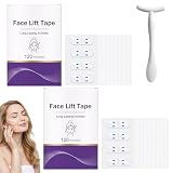 240 Stück Face Lifting Tape Falten Pflaster Gesicht Lifting Straps Gesicht Facelifting Tape Sofortige Wirkung Unauffällig Natürlich Angenehm Hautfreundlich Wasserfest Langanhaltend Mit 1 Massagegerät