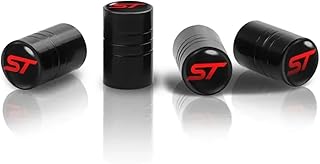 DHJKCBH Set of 4 Aluminium Car Valve Caps for Ford ST Line Focus X 2 3 Mondeo Fiesta Kuga MK2 MK3 MK4 Seal Stable Tyre Pressure Car Accessories B