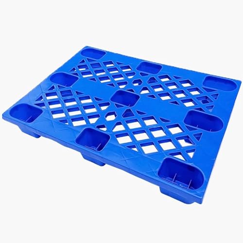 Palette logistique en plastique bleu 14 mm renforcé pour transport et stockage industriel