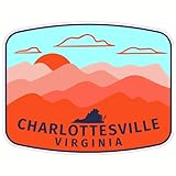 U.S. Custom Stickers Charlottesville Virginia Outdoor Sticker 4 Inch