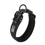 SMALL COMBINATION Padded Dog Collar, Adjustable with Quick-Release Buckle,Suitable for All Types of Dogs (Black, L)