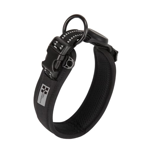 SMALL COMBINATION Padded Dog Collar, Adjustable with Quick-Release Buckle,Suitable for All Types of Dogs (Black, M)