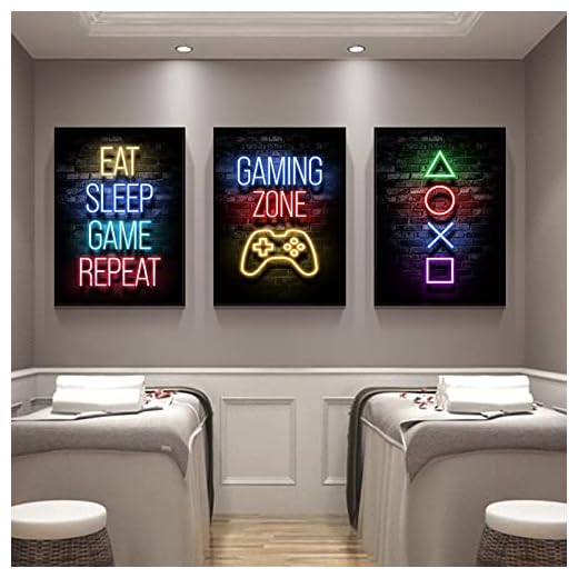 Gaming Gamer Citat Affisch Spel Playstation Canvas Tavla Print Gamer Room Väggkonst Bild Pojkar Sovrum Inredning Cuadros 30x50cmx3(12x20"x3) Ramlös