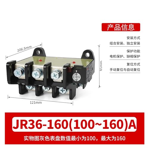 Evite motores quemados por sobrecarga con relé térmico JR36 trifásico ajustable 380V 2