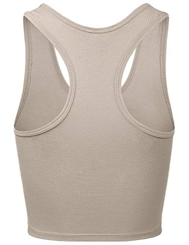 Women's Premium Cotton Racerback Lingerie Camisole Tank Basic Crop Tops AMOC S