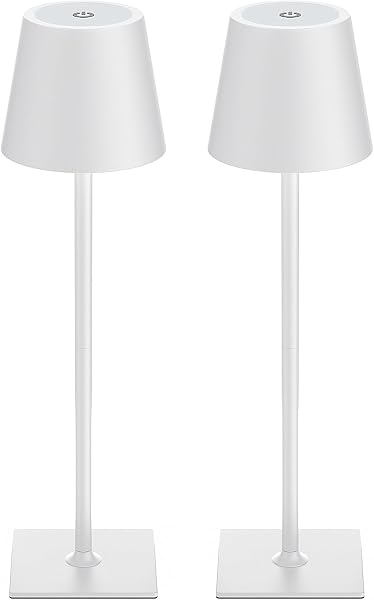 Kakanuo White Gold Cordless Rechargeable Table Lamp 5000mAh Battery Operated…