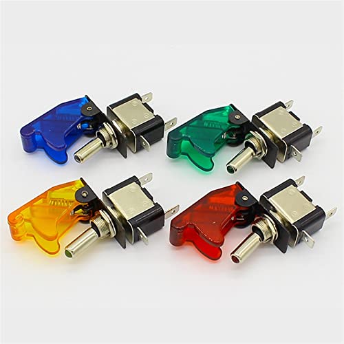 Bouton poussoir voiture 12V 20A rouge avec interrupteur switch bascule LED pour camion et bateau