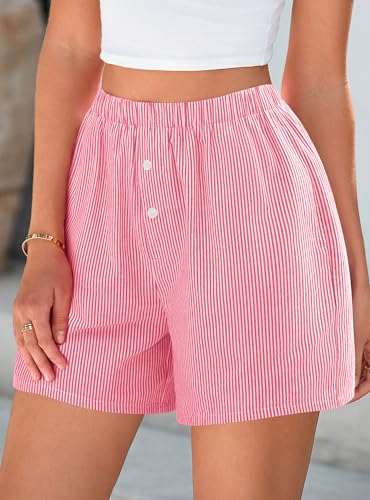 Image of PRETTYGARDEN Womens Summer Gingham Boxer Shorts