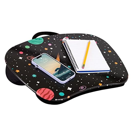 LAPGEAR MyStyle Portable Lap Desk with Cushion - Space Odyssey - Fits up to 15.6 Inch Laptops - Style No. 45337