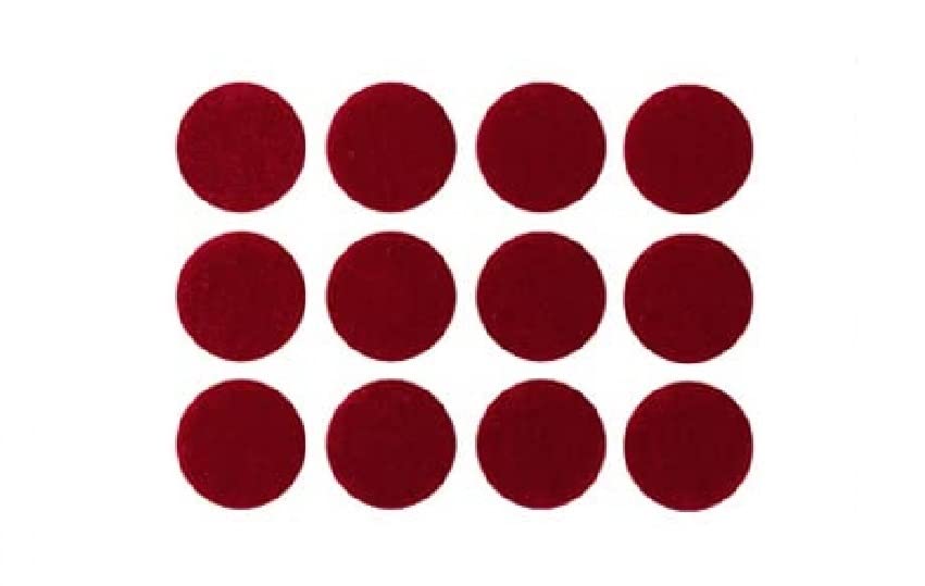 Image of Sunaina New Gold Sticker Kumkum Forehead Dark Red Round Pottu Bindis Velvet Bindi Box With 15 Cards /Flaps For Women & Girls (GDR-2.5 (11MM))
