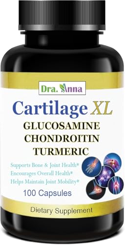Cartilage XL Plus Glucosamine Chondroitin & Turmeric. Joint Support Supplement. Antioxidant Properties. 100 Capsules