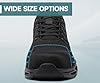 LARNMERN Safety Trainers Mens Lightweight Steel Toe Cap Trainers Comfortable Work Safety Shoes Protective Breathable Work Shoes Cushioning Work Footwear (Black,5.5UK) #3