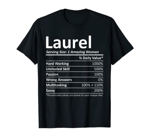 Laurier Nutrition Nom personnalisé Idée cadeau de Noël amusante T-Shirt