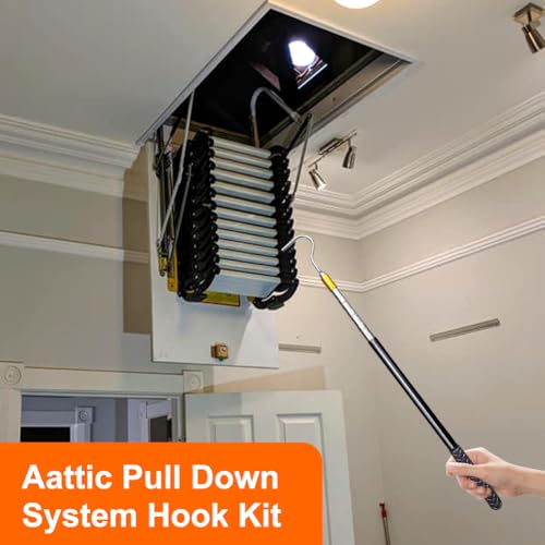 LUPATDY Teleskopstange mit Haken für Sonnensegel Keder, Teleskop Kleiderstange, Bootshaken, Verlängert Werden Dachhaken, Stange mit Haken für Poolroboter Markisenöffner Wohnmobile, Schlangenhaken