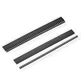 sourcing map 10 Paar Stecker und Buchse Pin Kopfball 40 Pin 2.54mm Gerader einreihiger zerbrechlicher Kopfball Verbinder PCB Stiftleiste