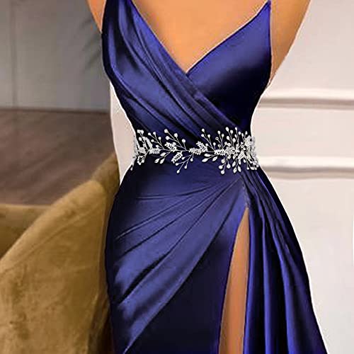 ULAPAN Bridal Belt with Rhinestones Bride Wedding Dress Belt Crystal Headband for Women Bridesmaids Sash Flower3