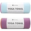 Eunzel 2 Pack Hot Yoga Towel Non-Slip Yoga Mat Towel Ultra-Absorbent Microfiber Towel for Hot Yoga, Pilates，Bikram and Workout 26.5"x 72", Blue/Pink& Purple/Orange