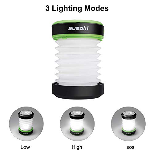 SUAOKI Led Camping Lanterns for Lighting (Powered by Solar Panel and USB Charging) Collapsible Flashlight for Outdoor Hiking Tent Garden (Emergency Charger for Phone, Water-Resistant) - Thumbnail 6