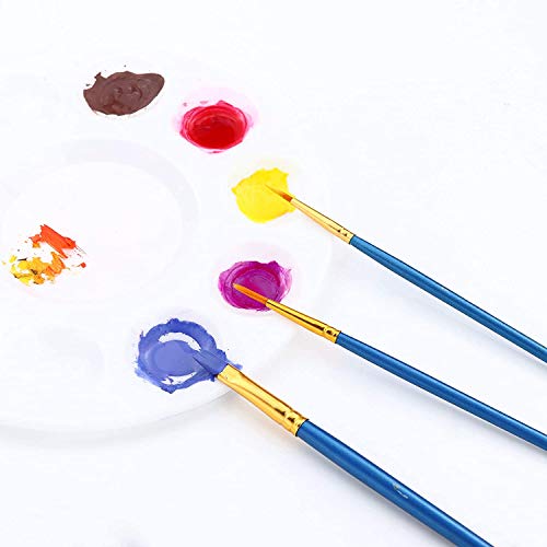 Image of Acrylic Paint Brush Set, 50 Packs / 500 pcs Nylon Hair Brushes for All Purpose Oil Watercolor Painting Artist Professional Kits