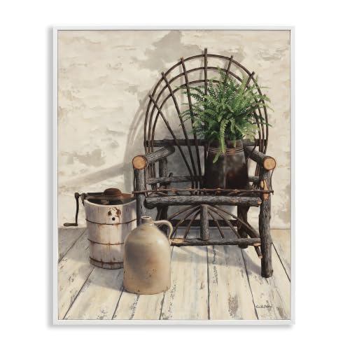 Country Porch Chair Still Life, 16 x 20 Inch Framed Giclée Print