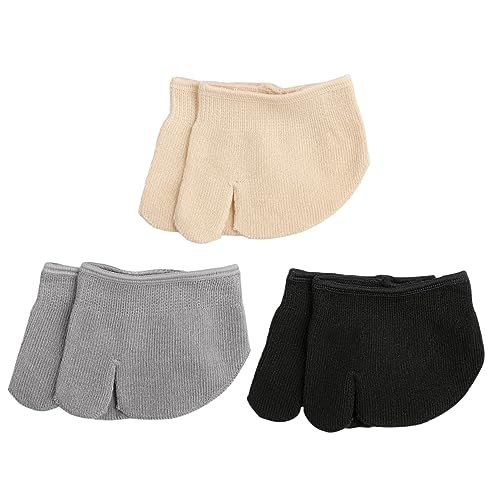 3 Pairs Half Socks Split-toe Half Socks Men Half Sock Toe Toer Invisible Mens Half Socks