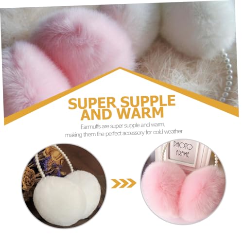 Orejeras de peluche protector auditivo invierno niña reutilizables 7