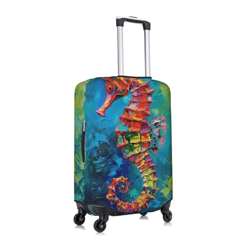 seahorse art Elastic Travel Luggage Cover Travel Suitcase Protective Cover3