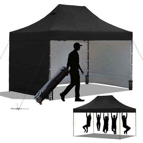 10x15 Heavy Duty Pop Up Canopy Tent, Outdoor Commercial Easy...
