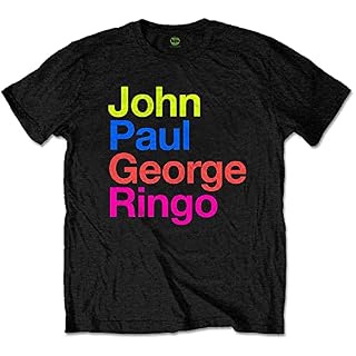 The Beatles Tshirt Homme -L- JPG&R Pepper Suit Colours Noir - Les Beatles, Paul McCartney, John Lennon, RIngo Starr, George Harrison