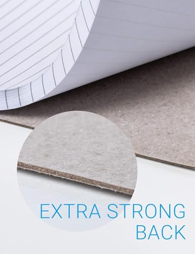 image for Mymazn Legal Pads 8.5 x 11 with Date on Top, Narrow Ruled, White Note 