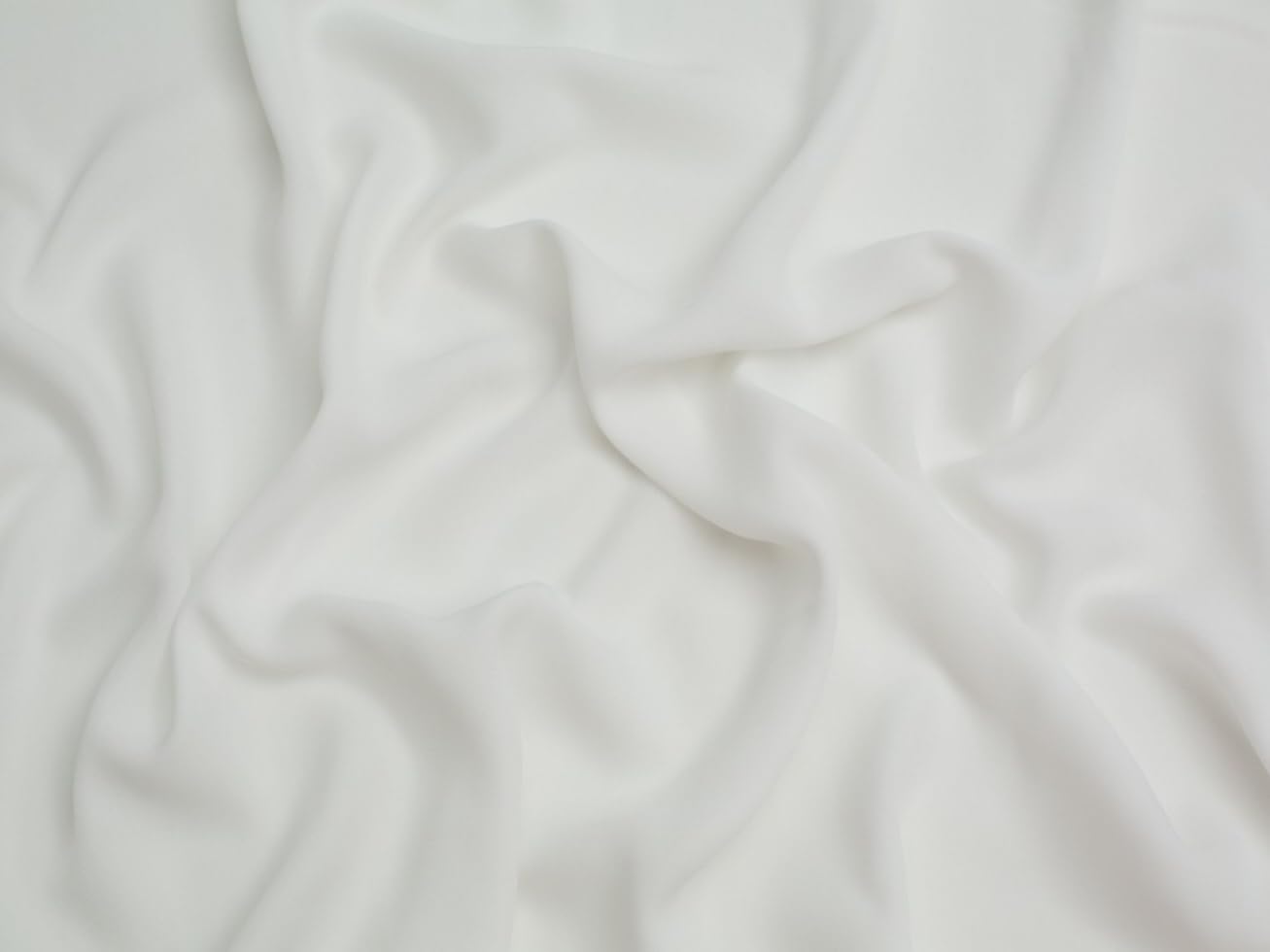 Recycled Polyester Georgette Fabric Minerva Core Range Ivory - per metre