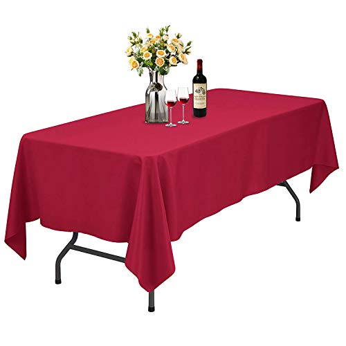 ABCCANOPY Rectangle 4FT Tablecloth 60 x 102 Inch Rectangular Table Cloth in Washable Polyester Great for Buffet Table, Parties, Holiday Dinner, Wedding & Baby Shower
