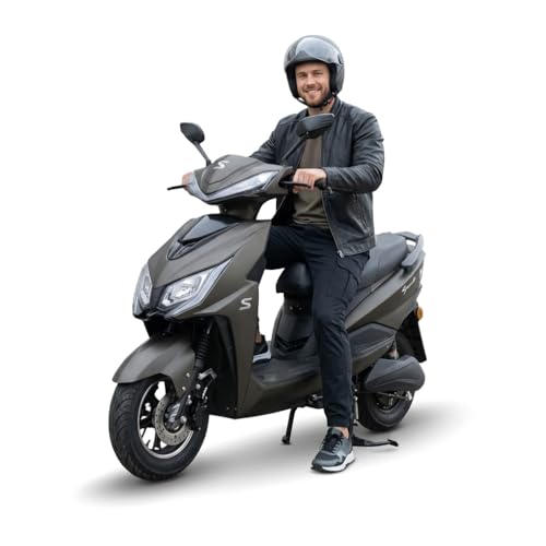 Image of Ryoto Electric Scooter Non RTO Lithium-ion, Top Speed: Approx. 25-30 km /h, Range (Mileage): Approx. 70-90 km per Charge, Waterproof Electrical Bike Scooty (Grey)