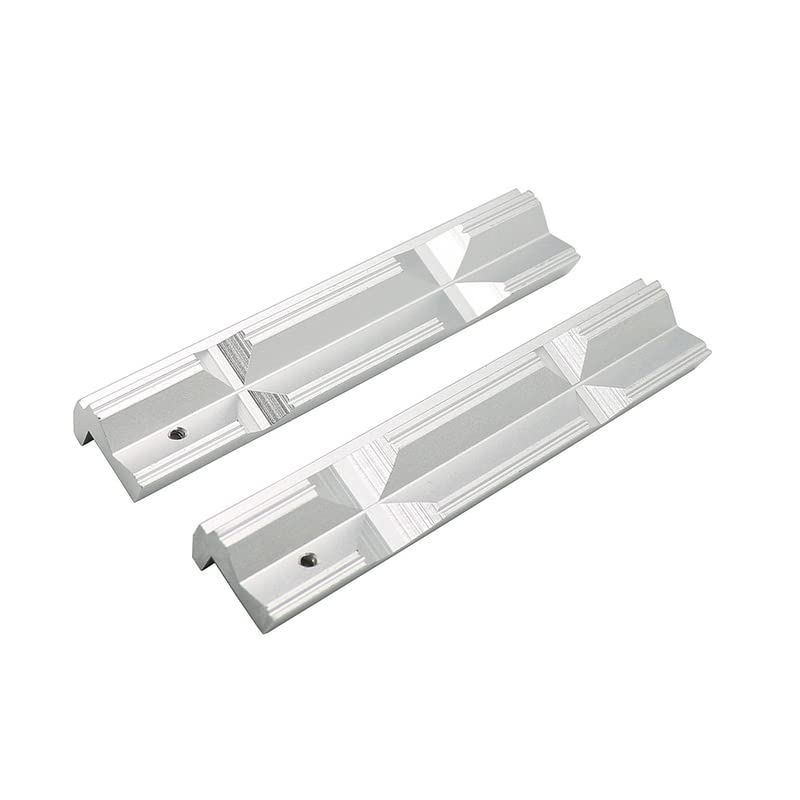 Juego de 2 piezas de tornillo de banco de acero CNC de 4 o 6 pulgadas, accesorio de mandíbula dura, mandíbula tipo V, kit de fresado de aleación de aluminio (2 piezas de 150 mm)