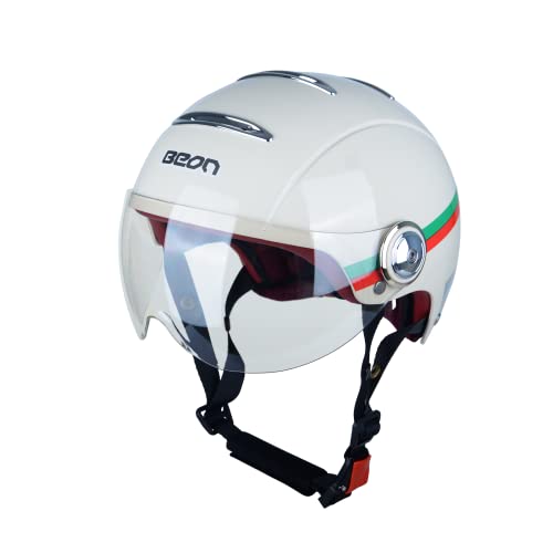 Beon Adult Bicycle Helmet With Tinted Visor Mountain & Road Bike Helmets For Men Women Cycling Helmet For Recreational Bicycling Jet Helmet For Riding Scooter #TOP6