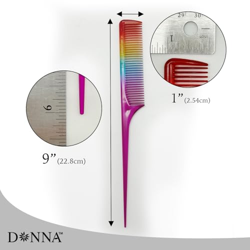 Peine DONNA Bone Tail Rainbow 7508 para peinar miniatura 5
