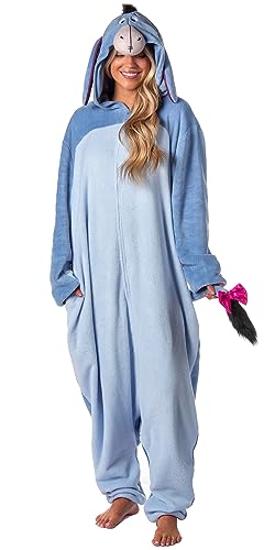 INTIMO Winnie-the-Pooh Eeyore Unisex Costume Union Suit One Piece Pajama Outfit (Large/X-Large) Blue