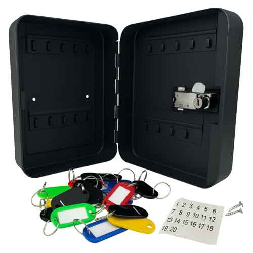HowseHold Combination Key Cabinet - Wall Mounted Key Box for up to 20 Sets of Keys - 3