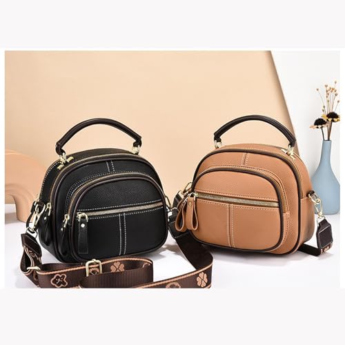 Bousalutend Crossbody Bag, Bousalutend Adjustable Wide Strap, Classic Multifunctional Compartments, Leather Crossbody Bag3