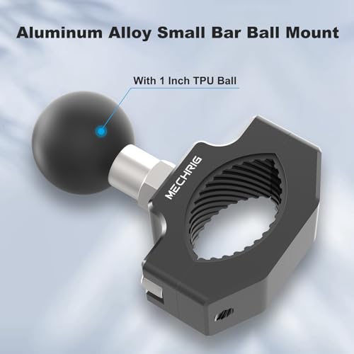Image of Aluminum Alloy Handlebar Clamp Mount, Long U-Bolt Base with 1 inch Ball Head Compatible with RAM Mount Double Socket Arm & Motorcycle Ebike Phone Holder,Fit for 0.83 inch to 1.26 inch Diameter,78015